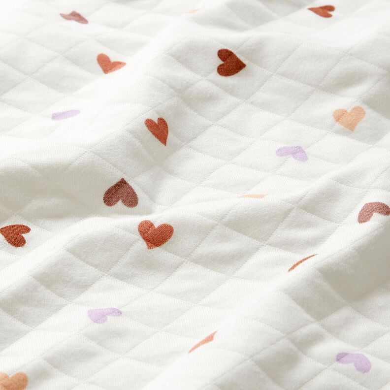 Doubleface colourful hearts – ivory, image number 2