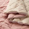 Quilted Fabric Corduroy with fur backing diamonds – dusky pink,  thumbnail number 2