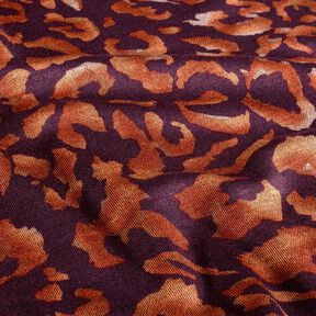 Ponte Roma Jersey Leopard pattern – aubergine/terracotta, 