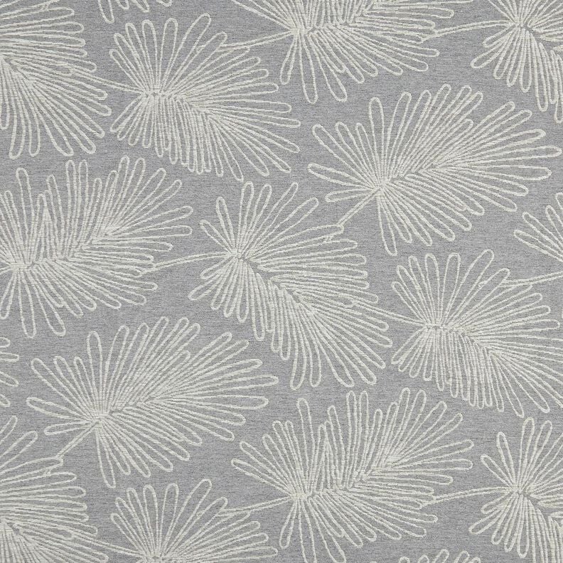 Decor Fabric Jacquard Leaf contours – grey,  image number 1