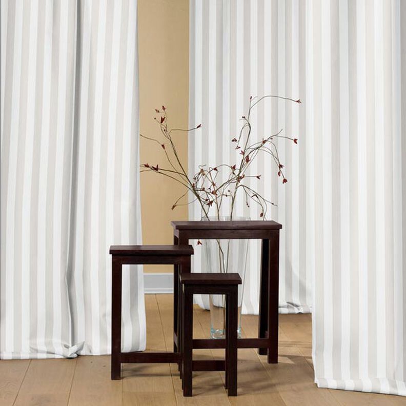 Stripes Cotton Twill 1 – light grey/white,  image number 5
