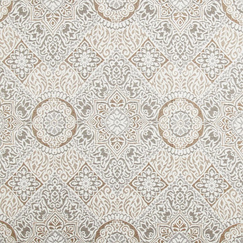 Decor Fabric Jacquard elegant tiles – anemone/light beige,  image number 1