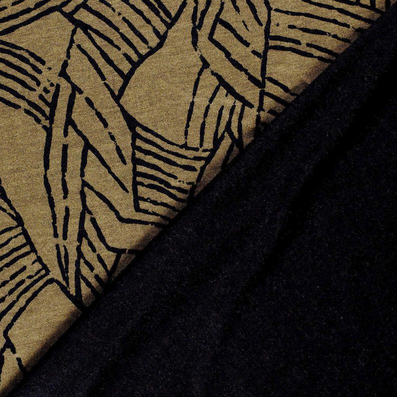 Ponte Roma Jersey Abstract Leaves – dark olive/black, image number 4