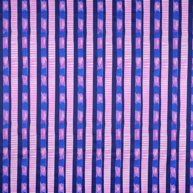 Striped cotton satin | Nerida Hansen – navy blue/pink,  image number 1