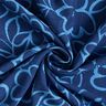 Viscose crepe abstract flowers – navy blue/royal blue,  thumbnail number 3
