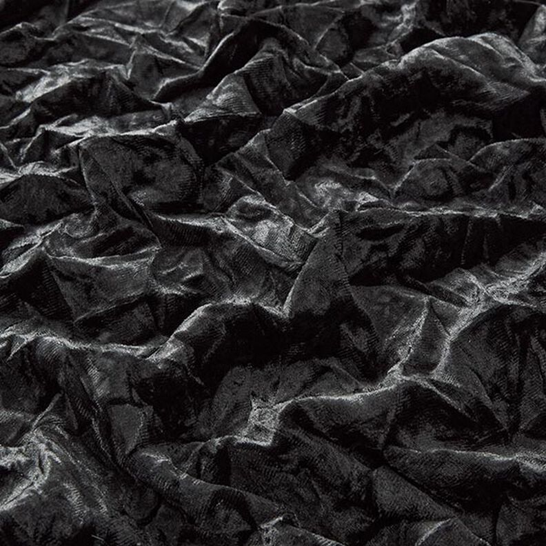 Crushed stretch velvet – black,  image number 2