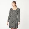 Lightweight knitted fabric, diamonds – black/white,  thumbnail number 5