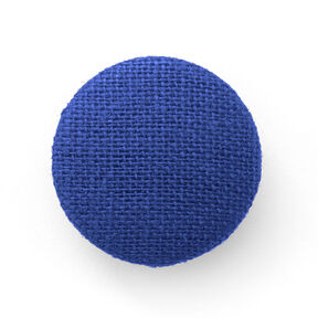 Covered button, Linen Medium – royal blue, 
