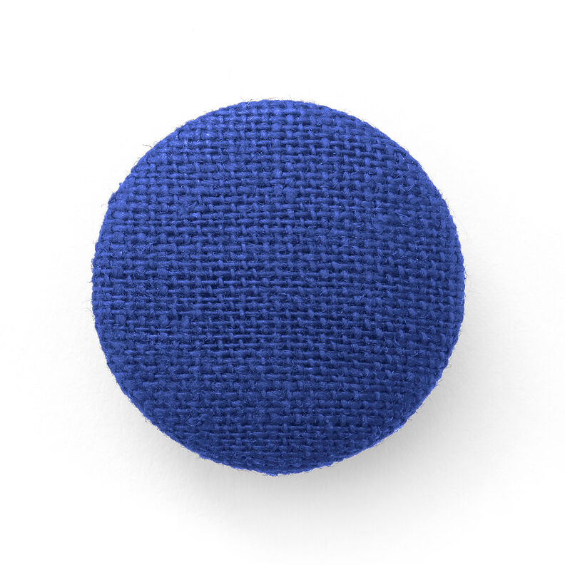 Covered button, Linen Medium – royal blue,  image number 1