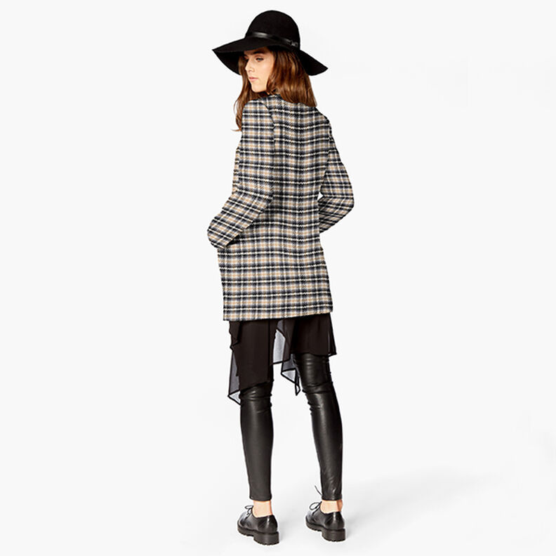 Classic Plaid Coating Fabric – offwhite/anthracite,  image number 5