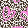 French Terry Leo and neon hearts – cashew/neon pink,  thumbnail number 5