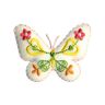 Butterfly appliqué [ 4,5 x 5,5 cm ] – offwhite/yellow,  thumbnail number 1