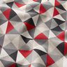 Decor Fabric Half Panama retro diamond pattern – red/grey,  thumbnail number 2