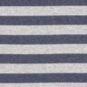 Jersey glitter horizontal stripes – light grey/navy blue,  thumbnail number 1
