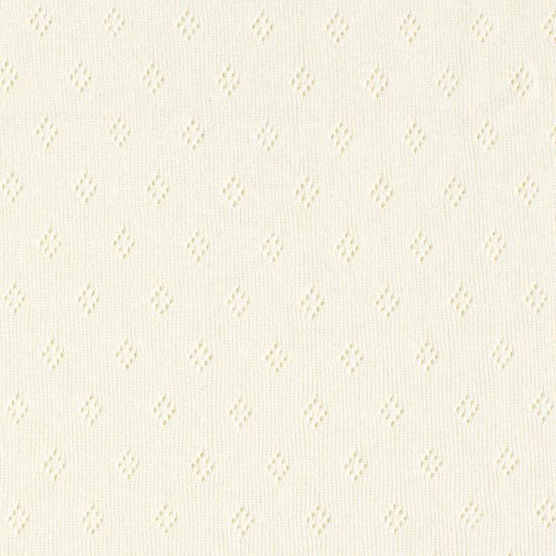 Fine Jersey Knit with Openwork – offwhite,  image number 1