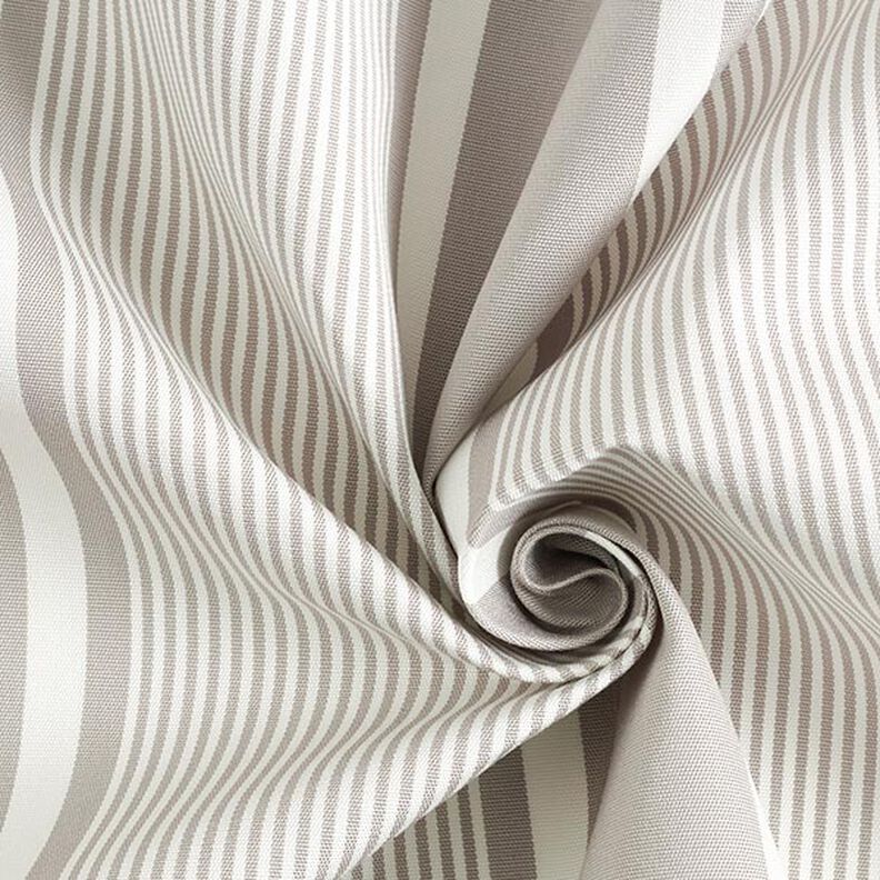 Outdoor Fabric Canvas stripe mix – light grey/white,  image number 4