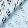 Cotton poplin fabric, Christmas decoration – light blue/antique gold,  thumbnail number 4