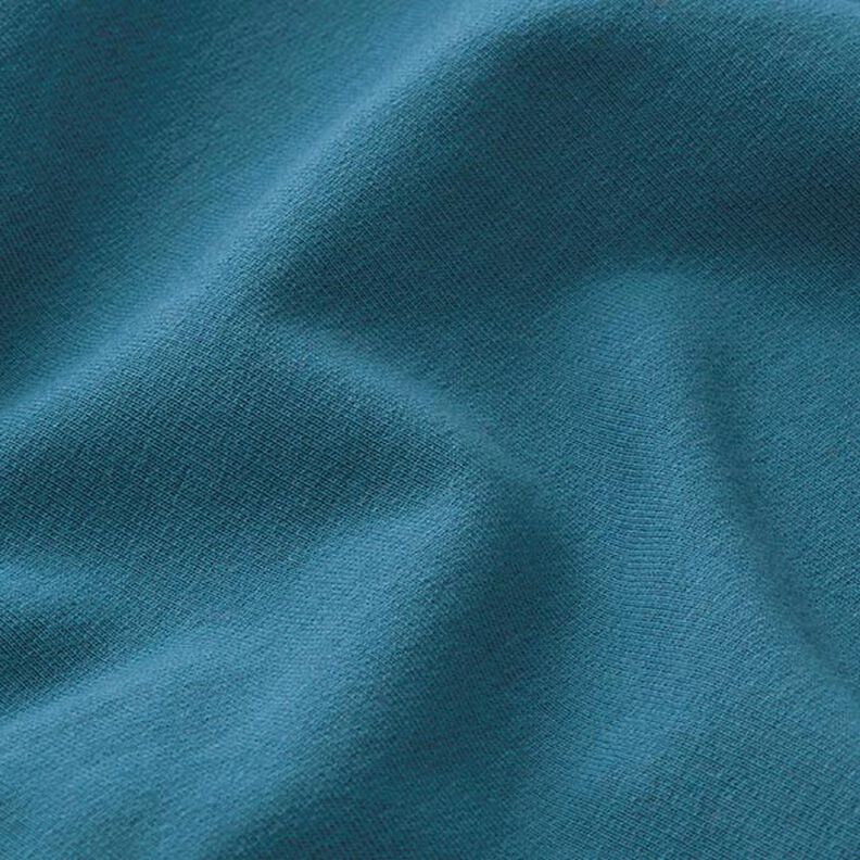 Light Cotton Sweatshirt Fabric Plain – light petrol,  image number 4