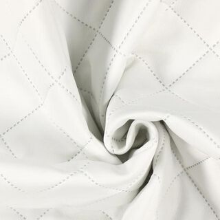 Quilted Faux Leather Upholstery Fabric – white, 