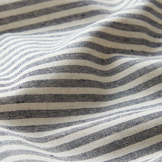Cotton viscose blend, narrow horizontal stripes – offwhite/navy blue, 
