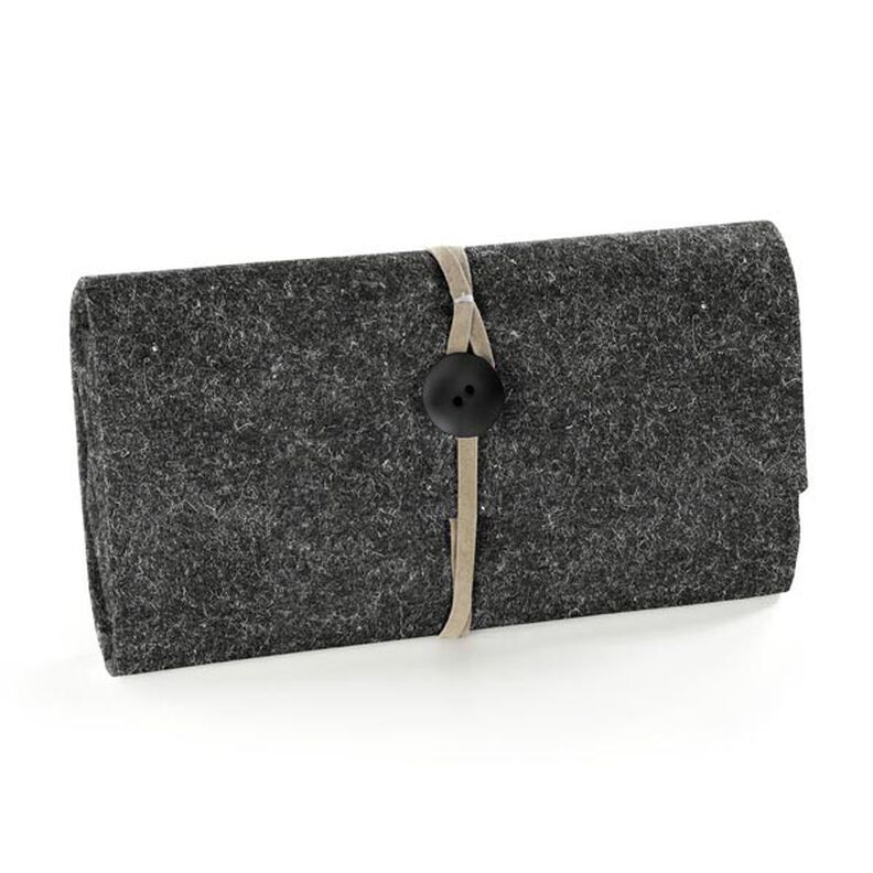 Felt 90 cm / 1 mm thick – dark grey,  image number 4