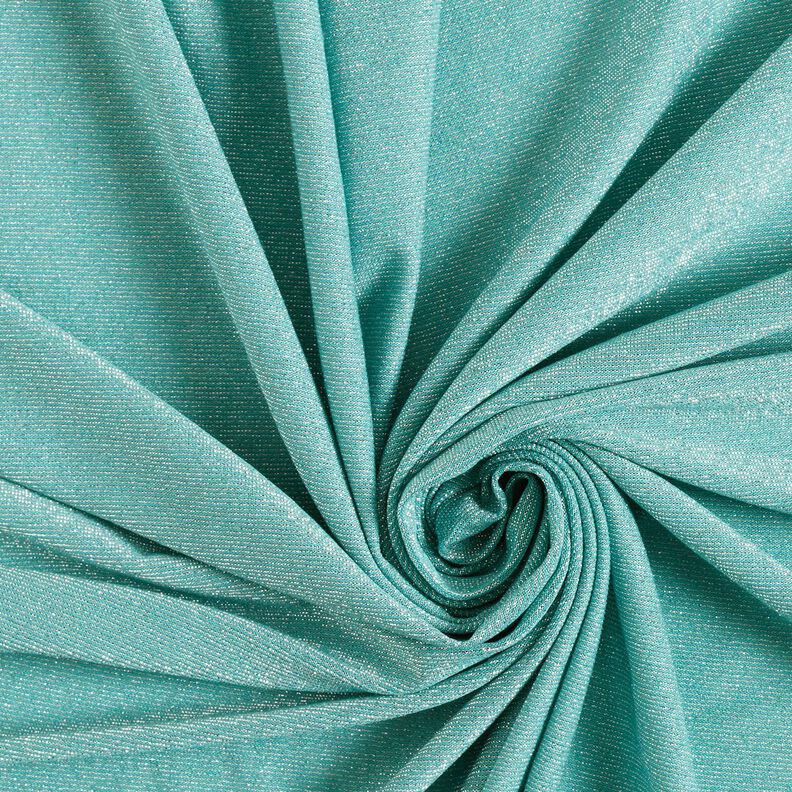 Melange glitter jersey – light turquoise,  image number 3