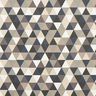 Decor Fabric Half Panama Triangles – beige/grey,  thumbnail number 1