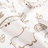 Cotton Jersey jungle animal drawings – ivory/chocolate,  thumbnail number 2