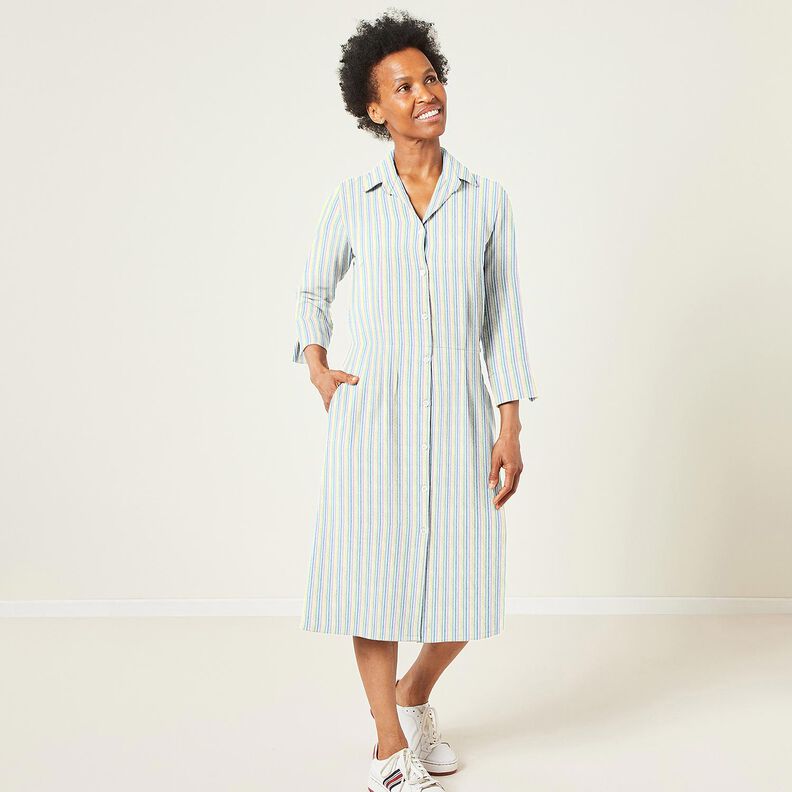 Seersucker Cotton Stripy blend – white, image number 6