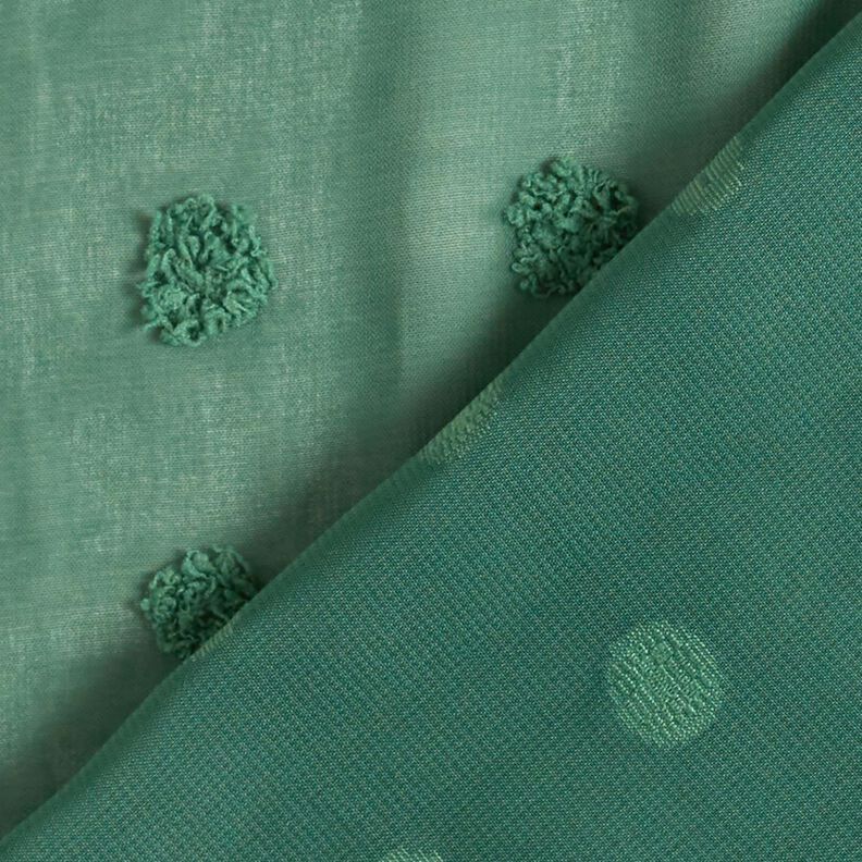 Large dobby dots chiffon – fir green,  image number 4