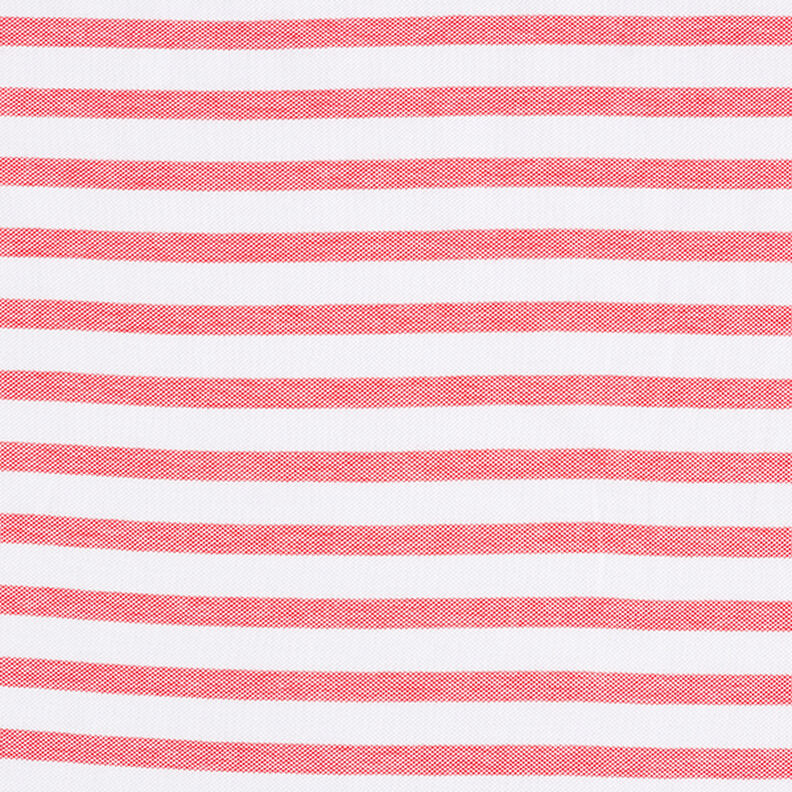 Piqué jersey stripes – white/orange,  image number 1