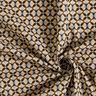 Cotton Cretonne flower tiles – black/light taupe,  thumbnail number 3