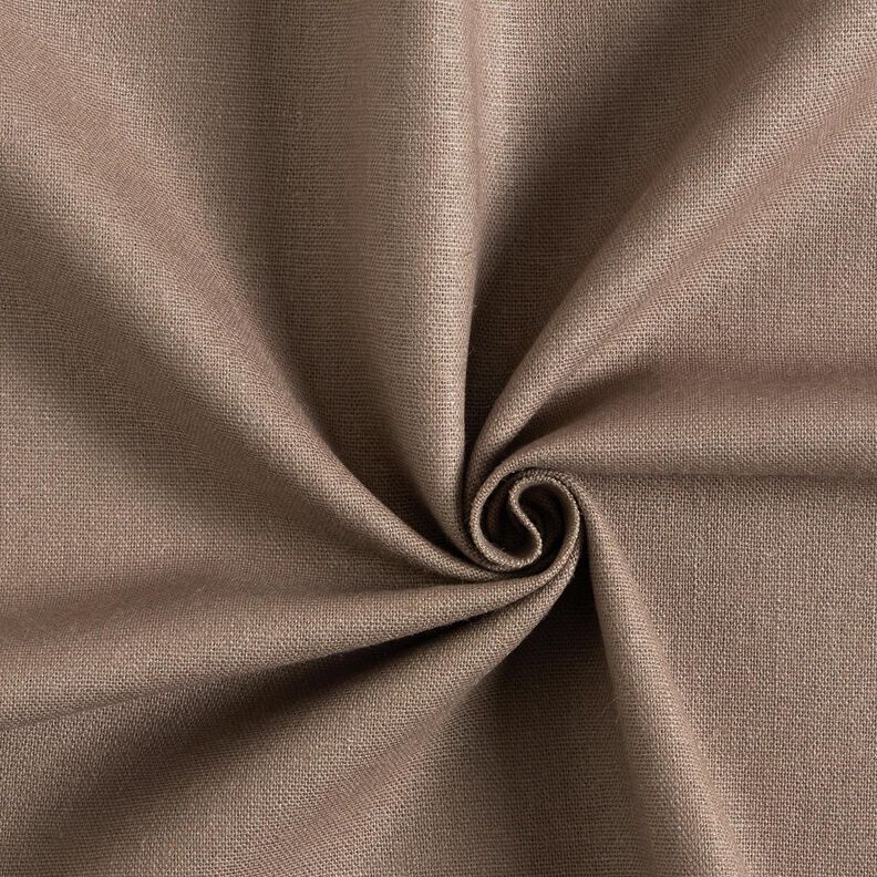 pure heavy linen Plain – dark taupe,  image number 1