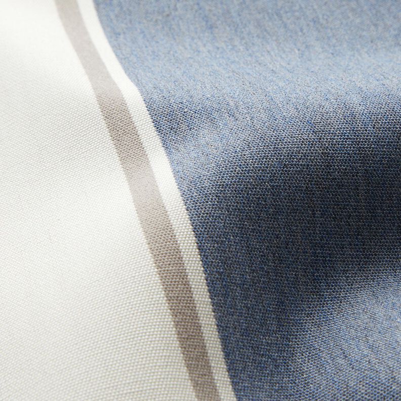 Outdoor Fabric Canvas fine stripes – offwhite/blue grey,  image number 2