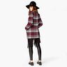 Coat fabric with checked fur backing – burgundy/slate grey,  thumbnail number 6