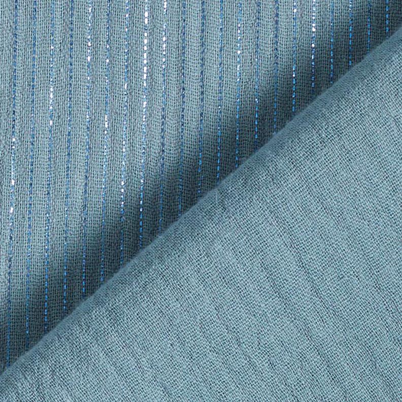 Shimmer Stripes Cotton Muslin – dove blue,  image number 5