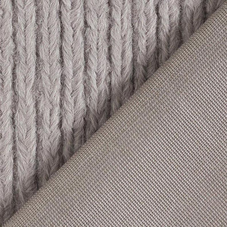 cable knit faux fur – grey,  image number 4