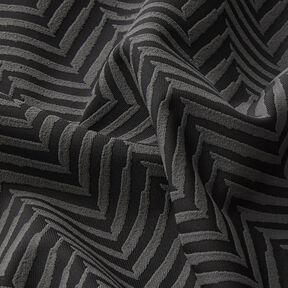 Jacket fabric herringbone paste print – grey/black, 