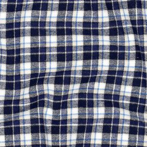 Cotton Flannel small check – navy blue/offwhite, 