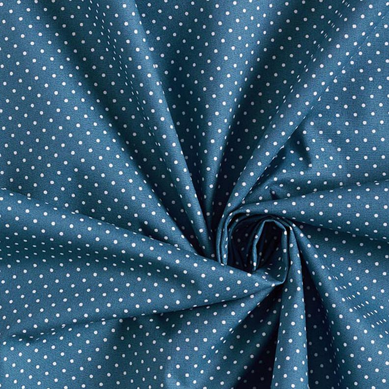 Coated Cotton Little Dots – denim blue,  image number 4