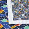 Cotton Cretonne Abstract Waves – royal blue/sage,  thumbnail number 5