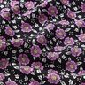 viscose fabric sea of flowers – black/pastel violet,  thumbnail number 2