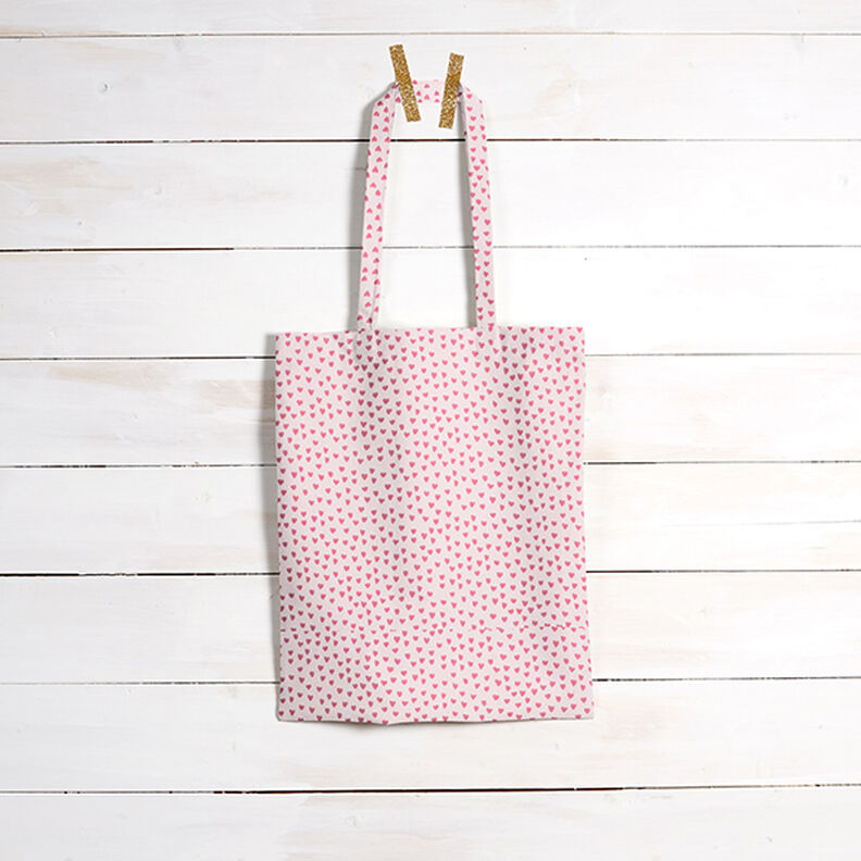 Decorative cotton twill fabric, mini hearts – light pink,  image number 7