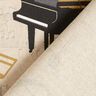 Decor Fabric Half Panama grand piano and sheet music – natural/black,  thumbnail number 4