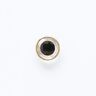 Shank Button with Golden Edge [ Ø 11 mm ] – black/gold,  thumbnail number 1
