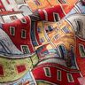 Decor Fabric Tapestry Fabric colourful small town – carmine/blue,  thumbnail number 2