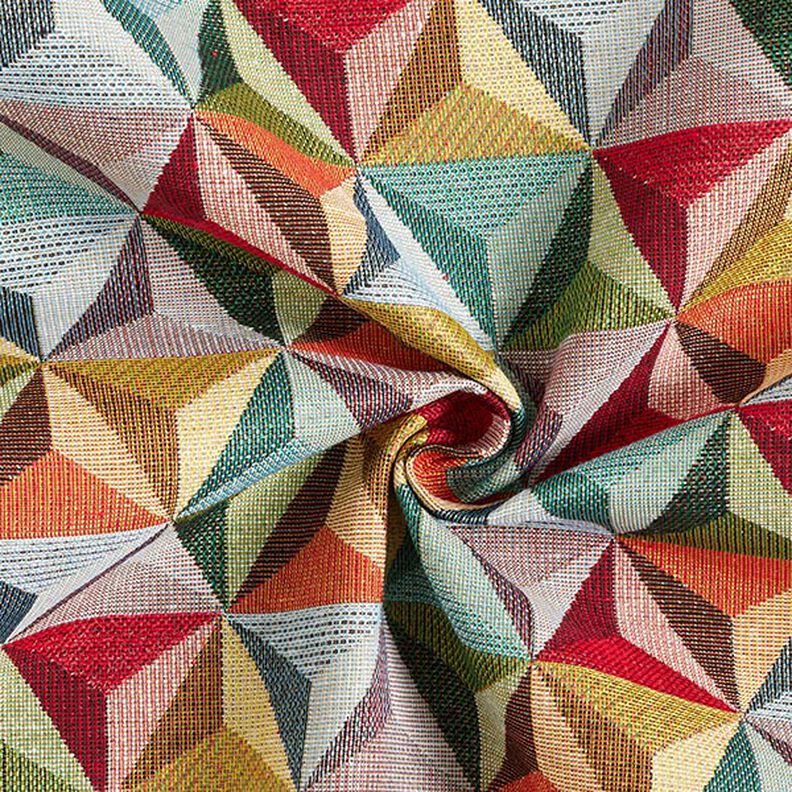 Decor Fabric Tapestry Fabric Prisma – carmine/light blue, image number 3
