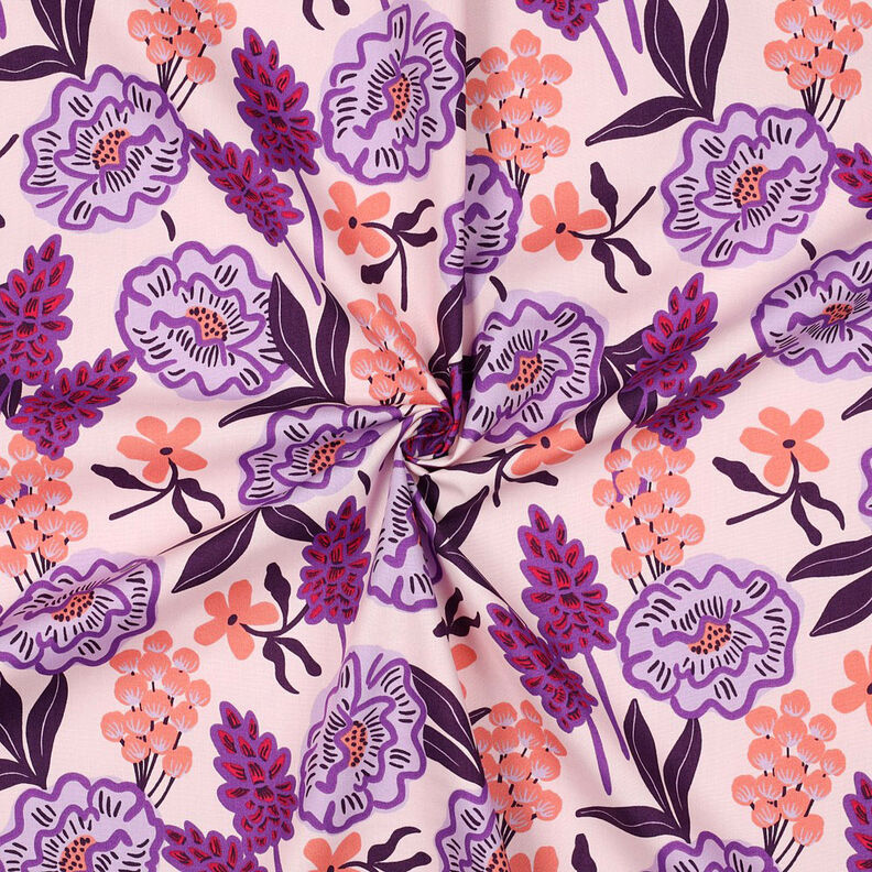 Cotton Poplin Fresh Flowers | Nerida Hansen – pastel mauve,  image number 3