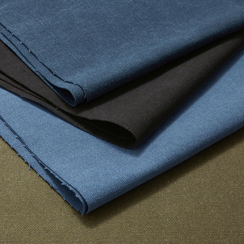 Decor Fabric Canvas waxed – denim blue,  image number 4