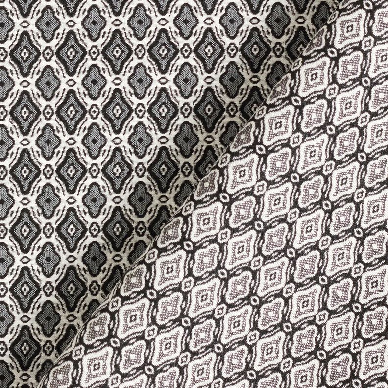 Stretch Jacquard Viscose Blend Sophisticated diamonds – offwhite/grey,  image number 4